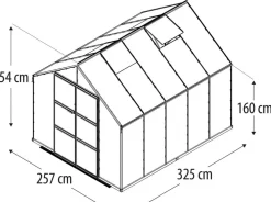 Vitavia Gewächshaus Orbit 8300, ESG/HKP, inkl. Stahlfundamentrahmen