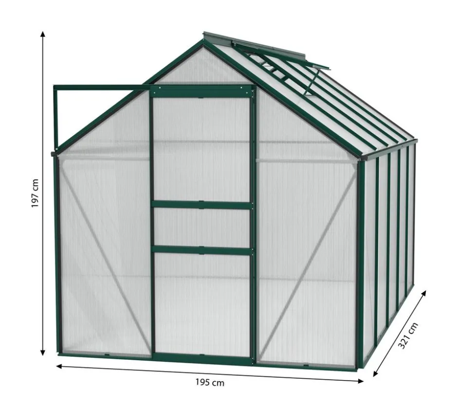 Vitavia Gewächshaus Pollux 6200 HKP, ca. B195/H197/T321 cm