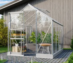 Vitavia Gewächshaus Pontos 5000, ESG, inkl. Stahlfundamentrahmen, ca. B195/H207/T261 cm