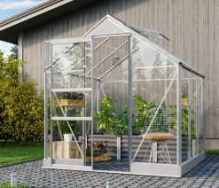Vitavia Gewächshaus Pontos 3800, ESG, inkl. Stahlfundamentrahmen