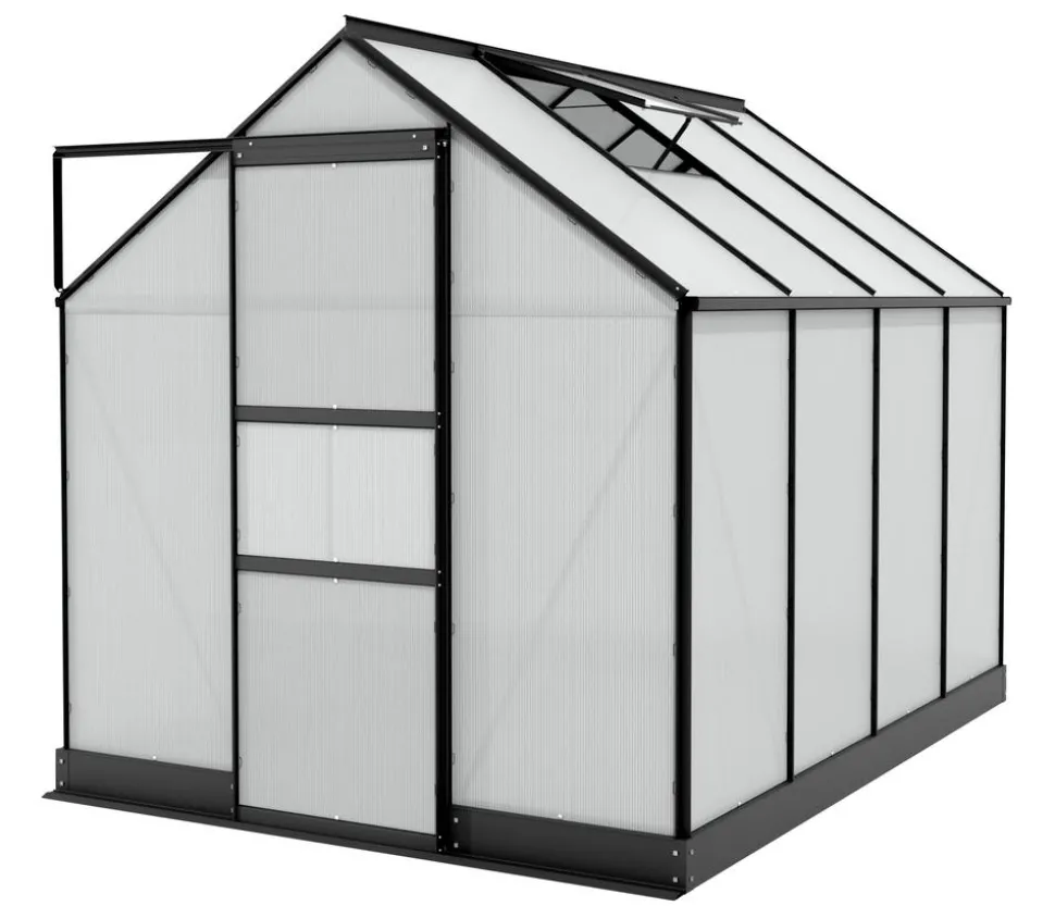 Vitavia Gewächshaus Pontos 5000 HKP 4 mm, inkl. Stahlfundamentrahmen, ca. B195/H207/T261 cm
