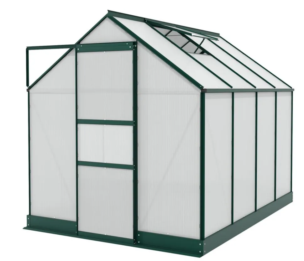 Vitavia Gewächshaus Pontos 5000 HKP 4 mm, inkl. Stahlfundamentrahmen, ca. B195/H207/T261 cm