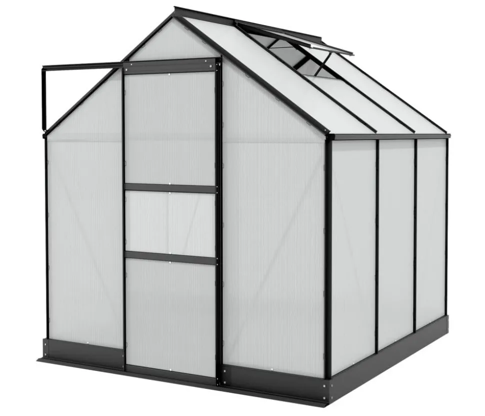 Vitavia Gewächshaus Pontos 3800 HKP 4 mm, inkl. Stahlfundamentrahmen, ca. B195/H199/T207 cm
