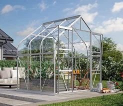 Vitavia Gewächshaus Saturn 5000 ESG, inkl. Stahlfundamentrahmen, ca. B264/H255/T195 cm