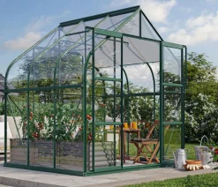 Vitavia Gewächshaus Saturn 5000 ESG, inkl. Stahlfundamentrahmen, ca. B264/H255/T195 cm