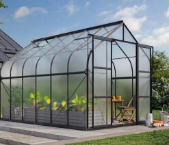 Vitavia Gewächshaus Saturn 9900 HKP, inkl. Stahlfundamentrahmen, ca. B264/H255/T383 cm