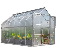 Vitavia Gewächshaus Saturn 9900 HKP, inkl. Stahlfundamentrahmen, ca. B264/H255/T383 cm