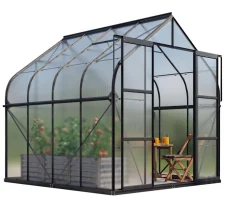 Vitavia Gewächshaus Saturn 6700 HKP, inkl. Stahlfundamentrahmen, ca. B264/H255/T258 cm