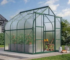 Vitavia Gewächshaus Saturn 6700 HKP, inkl. Stahlfundamentrahmen, ca. B264/H255/T258 cm