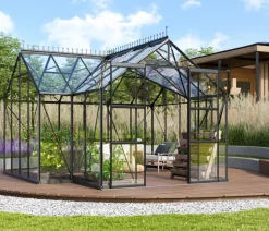 Vitavia Orangerie Minerva ESG, inkl. Stahlfundamentrahmen, ca. B383/H254/T383 cm