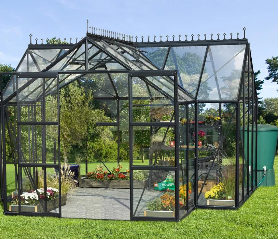 Vitavia Orangerie Minerva ESG, inkl. Stahlfundamentrahmen, ca. B383/H254/T383 cm