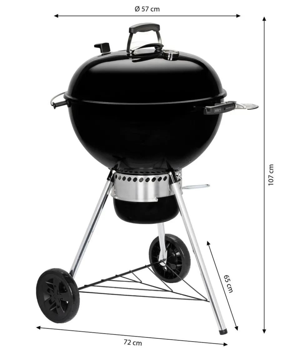Weber Holzkohle-Kugelgrill Master-Touch GBS E-5750, Ø 57 cm, schwarz