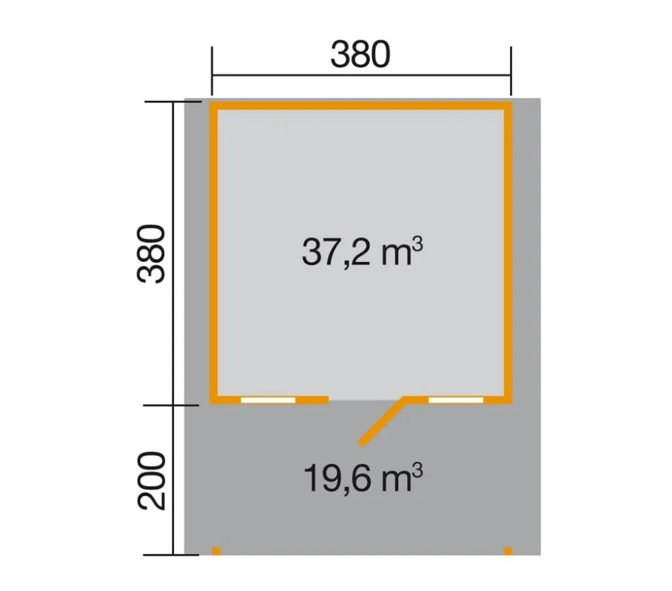 Weekendhaus 138 Gr. 2, ca. B450/H299/T594 cm