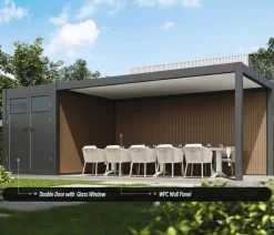 Weide Carport Alu/Stahl, ca. B720/H255/T300 cm