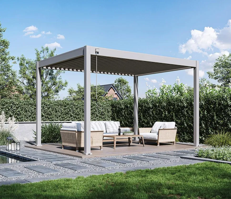 Weide Classic Pergola 3x3,6 Alu-Stahl, ca. B360/H255/T300 cm