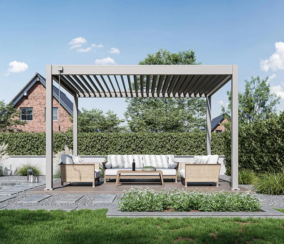 Weide Classic Pergola 3x3,6 Alu-Stahl, ca. B360/H255/T300 cm