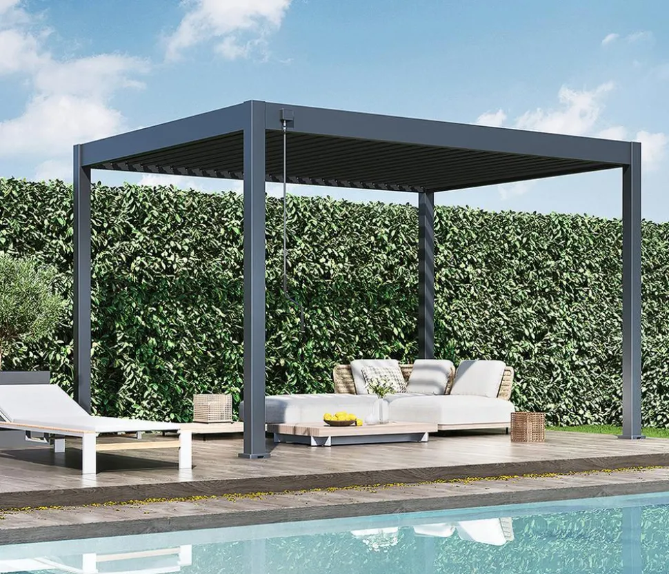 Weide Classic Pergola 3x4 Alu-Stahl, ca. B400/H255/T300 cm