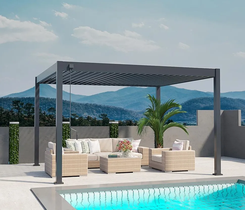 Weide Deluxe Pergola Voll-Alu, ca. B720/H255/T360 cm