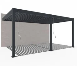 Weide Deluxe Wandpergola Voll-Alu, ca. B530/H255/T360 cm