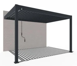 Weide Deluxe Wandpergola Voll-Alu, ca. B400/H255/T300 cm
