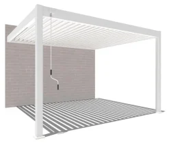 Weide Deluxe Wandpergola 3,6x4 Voll-Alu, ca. B400/H255/T360 cm