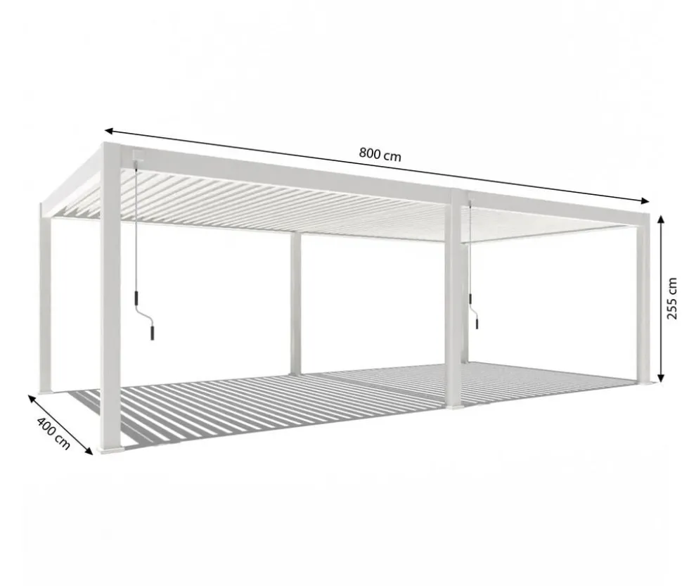 Weide Pergola Deluxe Plus 4x8, ca. B800/H255/T400 cm