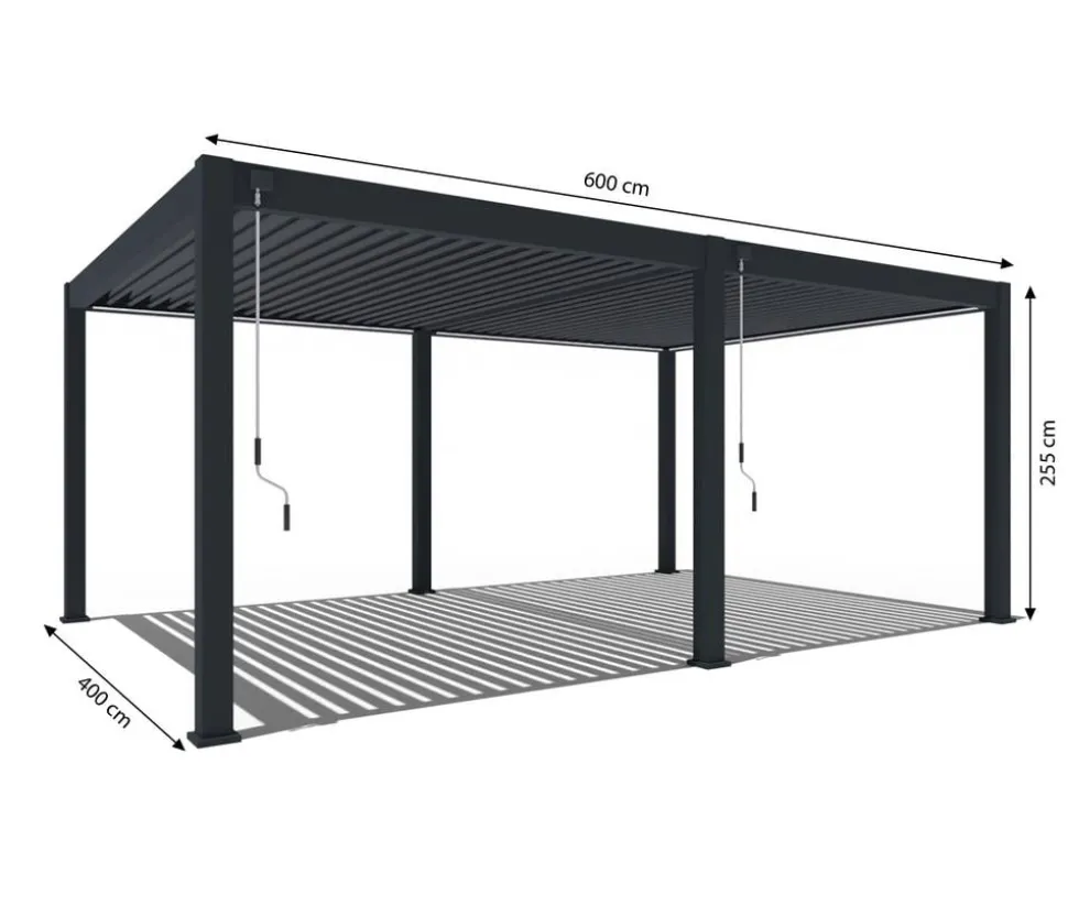 Weide Pergola Deluxe Plus 4x6, ca. B600/H255/T400 cm