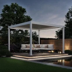 Weide Pergola LED E-Deluxe 3,6x4, ca. B400/H255/T360 cm