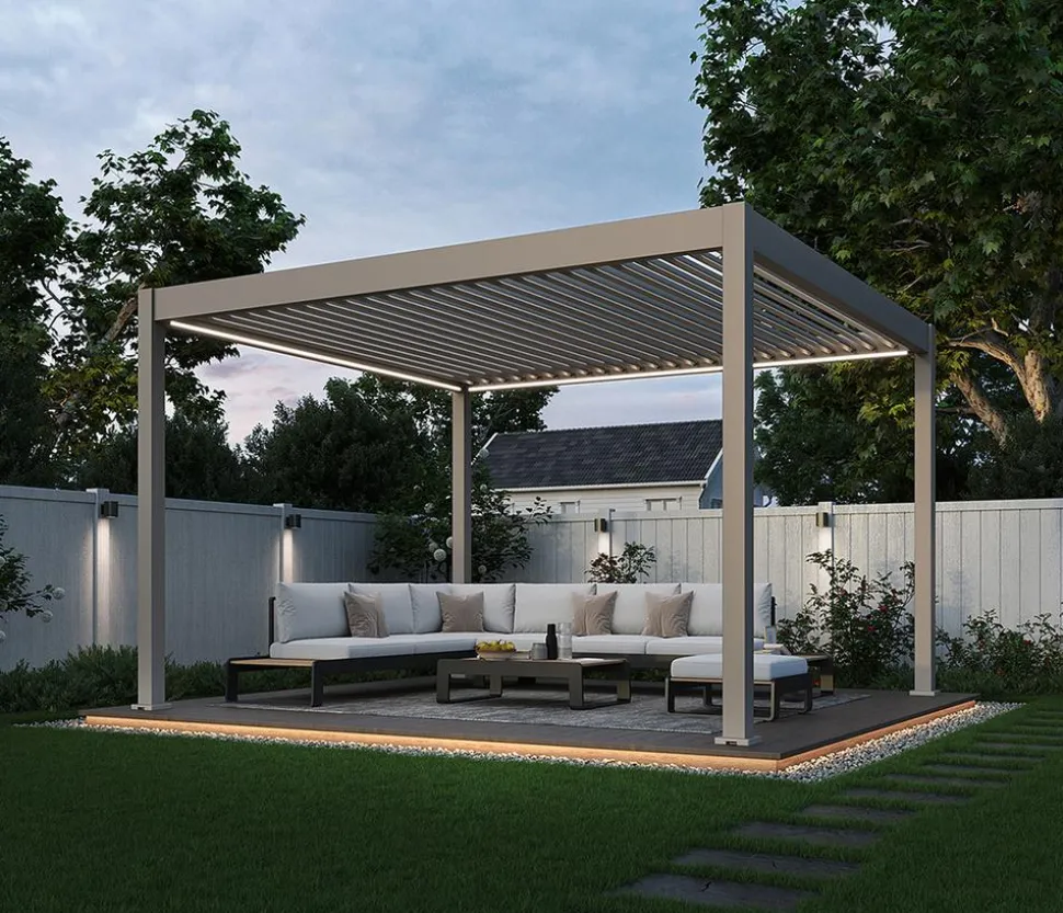 Weide Pergola LED E-Deluxe 3,6x4, ca. B400/H255/T360 cm