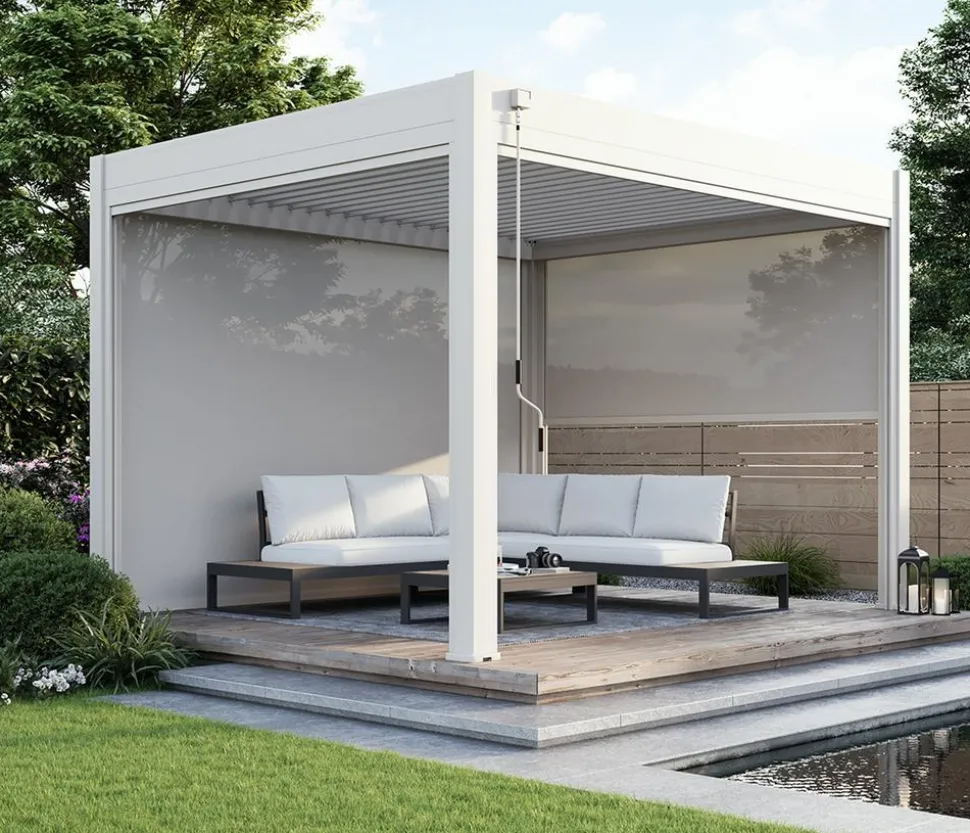 Weide Sonnenrollo für Deluxe/Classic Pergola, ca. B300 cm