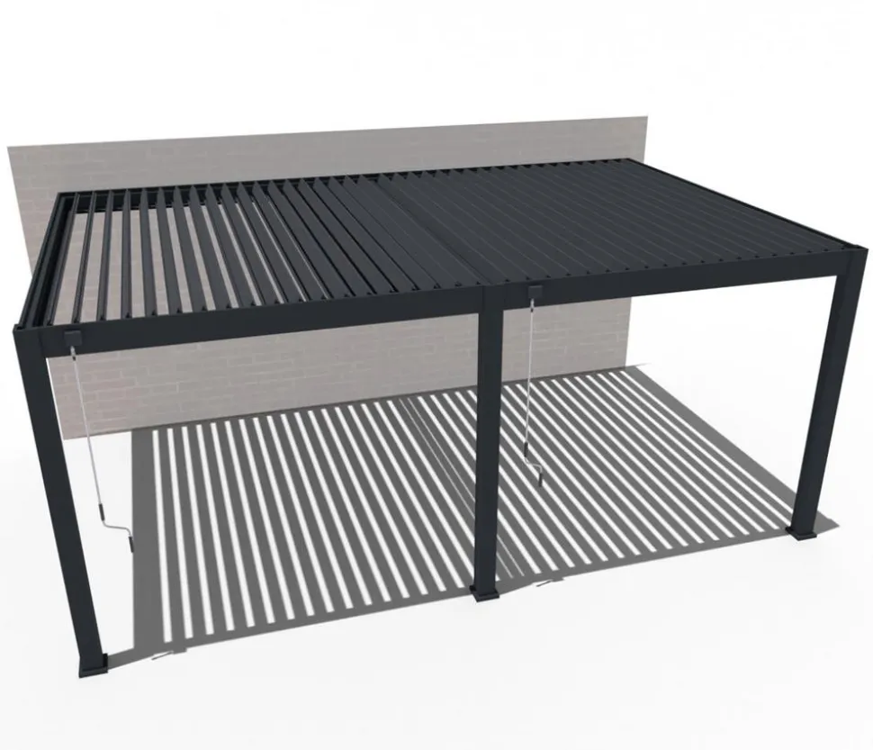 Weide Wand-Pergola Deluxe Plus 4x6, ca. B600/H255/T400 cm