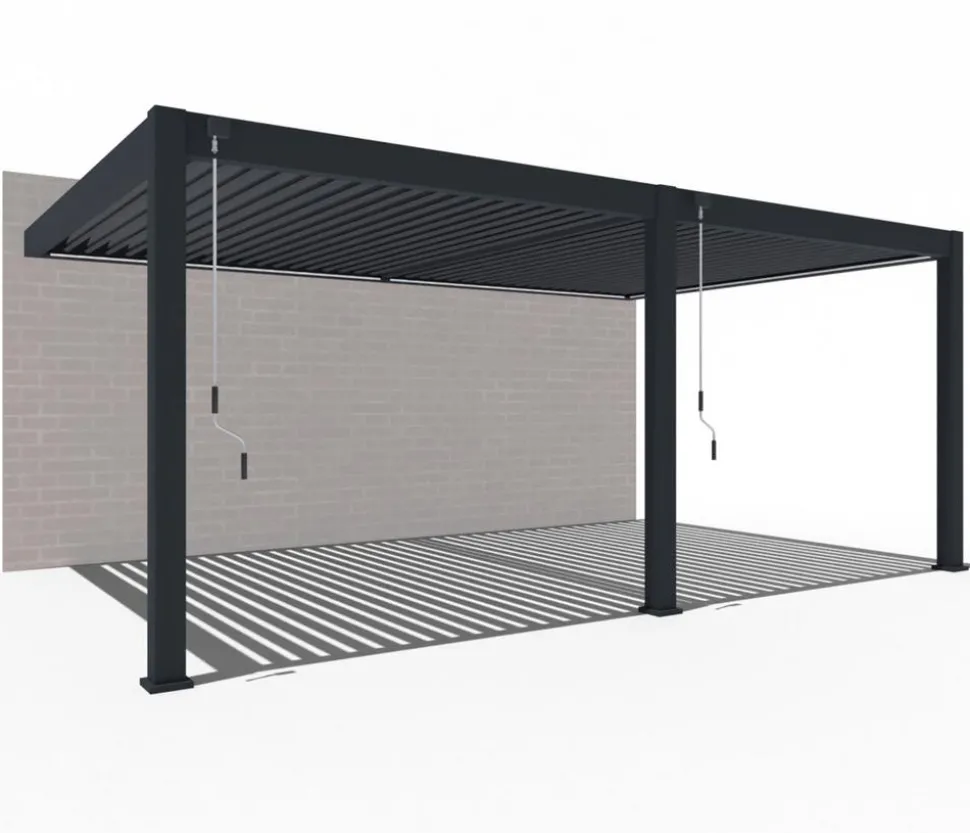 Weide Wand-Pergola Deluxe Plus 4x6, ca. B600/H255/T400 cm