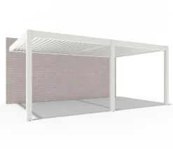 Weide Wand-Pergola LED E-Deluxe Plus 4x6, ca. B600/H255/T400 cm