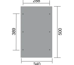 Weka Carport 611, ca. B358/H270/T500 cm