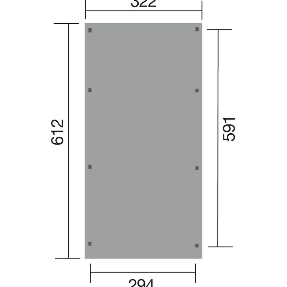 Weka Carport 617, mit Stahldach