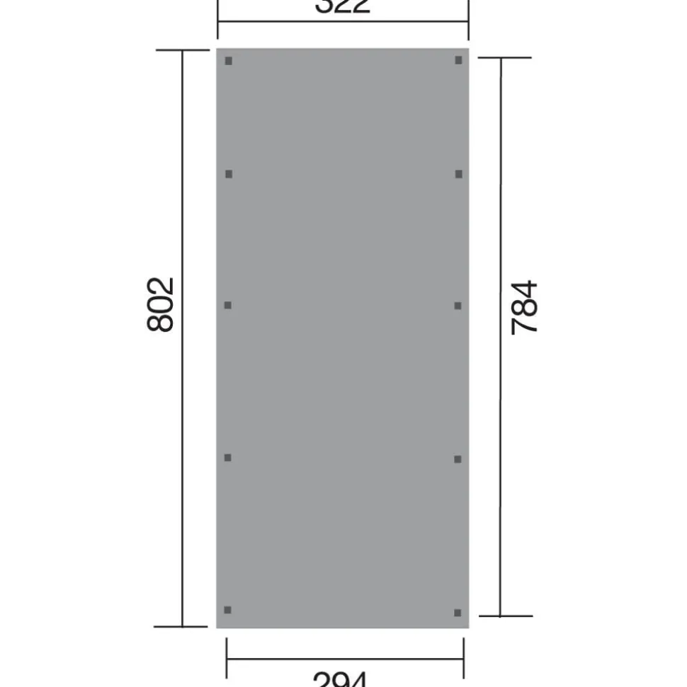Weka Carport 617, ohne Dacheindeckung