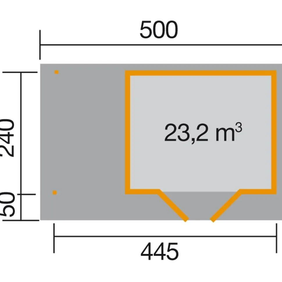 Weka Designhaus 126 A+ Gr. 1, ca. B500/H247/T316 cm