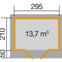 Weka Designhaus 126+ Gr. 1, ca. B361/H247/T286 cm