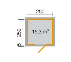 Weka Designhaus wekaLine 413 Gr.1, ca. B260/H244/T260 cm