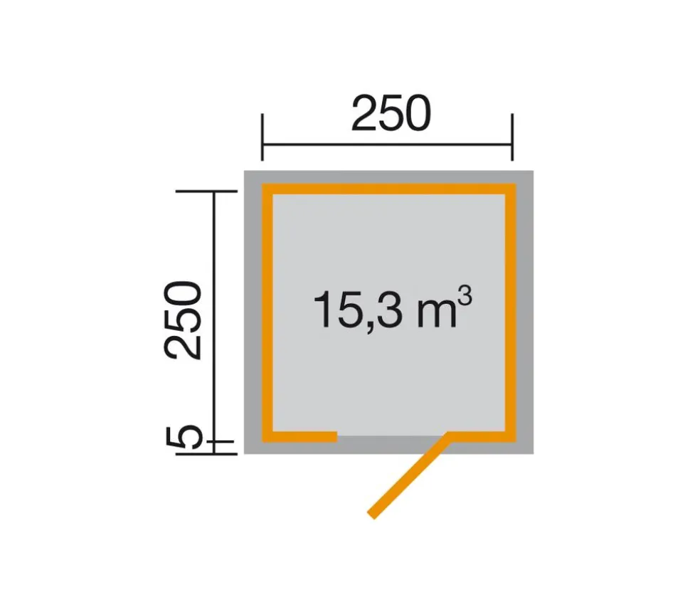 Weka Designhaus wekaLine 413 Gr.1, ca. B260/H244/T260 cm