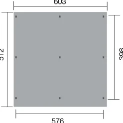 Weka Doppelcarport 618, mit Stahldach