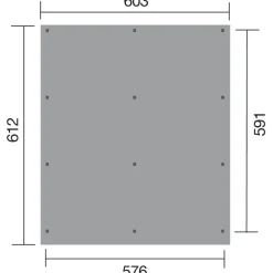 Weka Doppelcarport 618, ohne Dacheindeckung