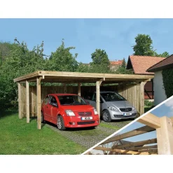 Weka Doppelcarport 618, ohne Dacheindeckung