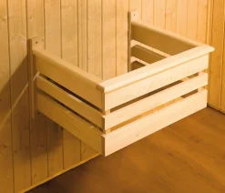 Weka Ecksauna Varberg mit Glastür inkl. Ofen, ca. B194/H199/T194 cm