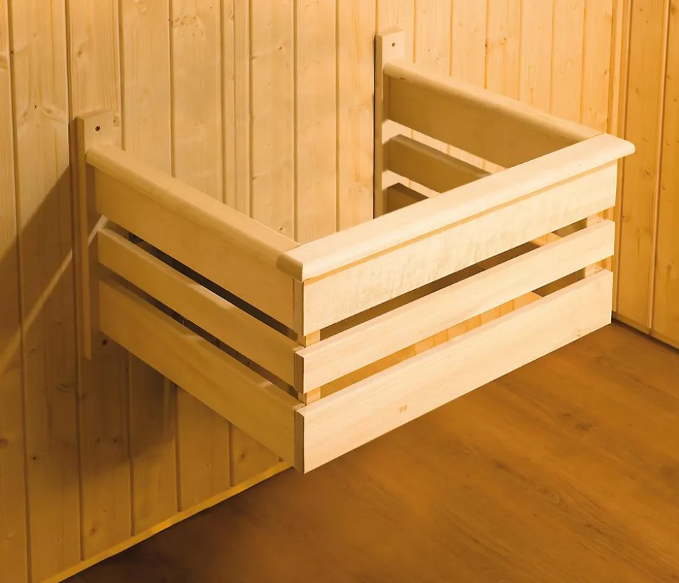 Weka Ecksauna Varberg mit Glastür