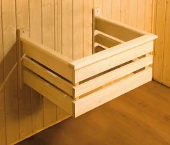 Weka Ecksauna Varberg mit Glastür und Fenster inkl. Ofen, ca. B194/H199/T194 cm