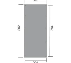 Weka Einzelcarport 617 Gr. 3, ca. B322/H233/T802 cm