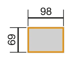Weka Element-Hochbeet 669, ca. B100/H69/T71 cm