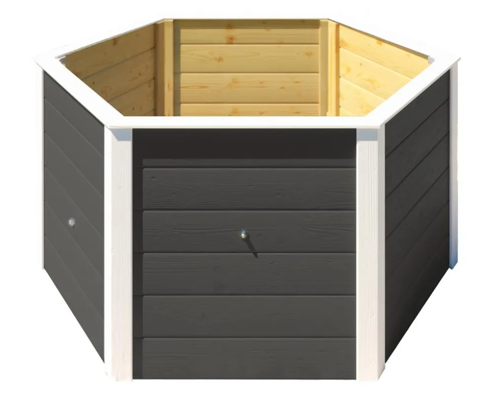 Weka Elementhochbeet 6-Ecke 669, ca. B143/H68,5/T143 cm