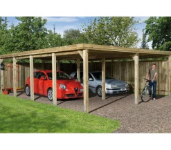 Weka Flachdach-Doppelcarport 618
